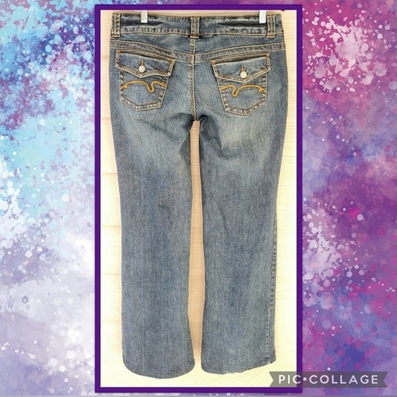 Duck Head Jeans Co. Medium Wash Low-rise Boot Cut Y2K Denim Jeans Long Inseam - Picture 14 of 14
